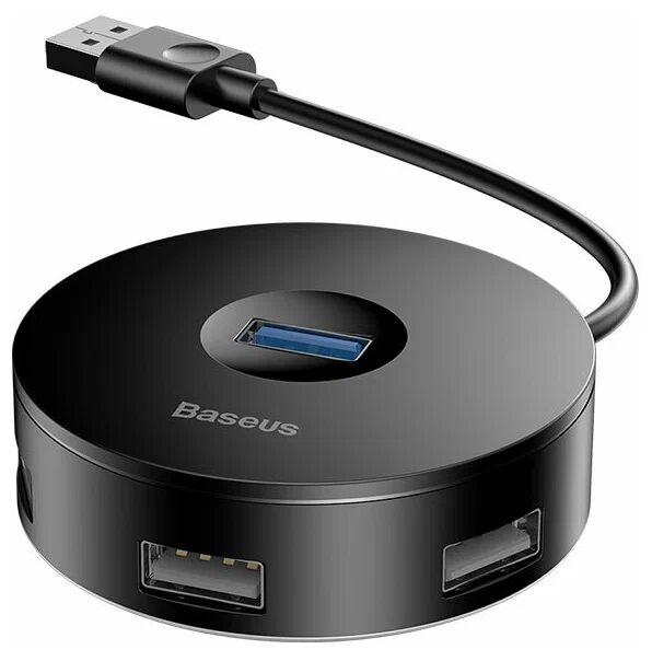 USB-концентратор BASEUS Round Box, Разветвитель, USB - 1xUSB3.0  3xUSB2.0, 1 м, черный - 1