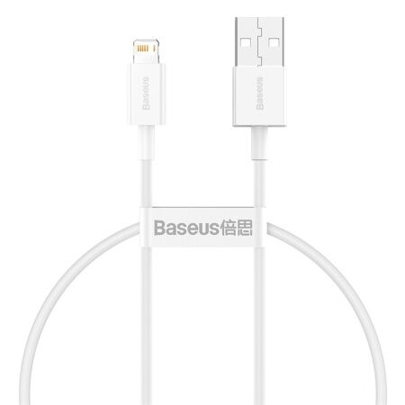 Кабель USB BASEUS Superior Series Fast Charging, USB - Lightning, 2.4А, 0.25 м, белый - 1