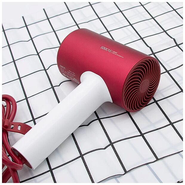 Фен для волос Soocas H5 Anion Hair Dryer (Red) RU с диффузором - 8