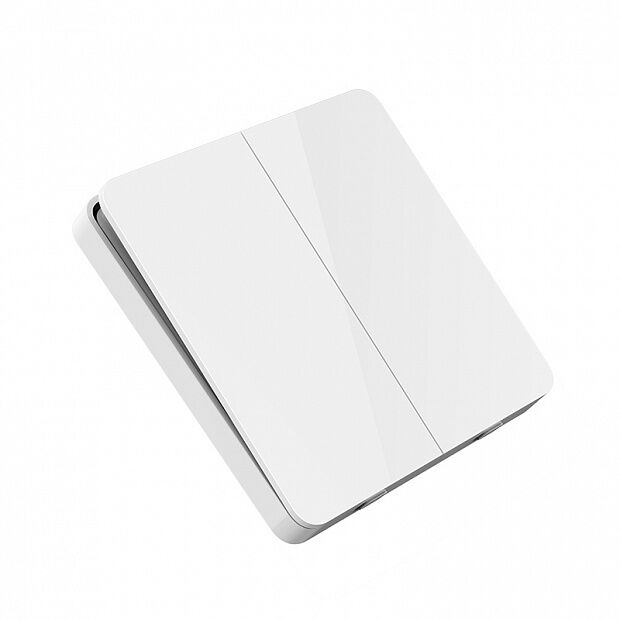 Настенный выключатель Xiaomi Mi Home Wall Switch Dual Slot (White/Белый) - 2