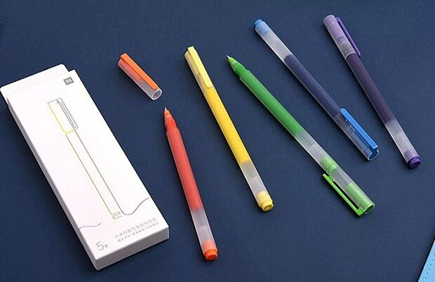 Набор гелевых ручек Xiaomi MI Jumbo Colourful Pen MJZXB03WC 5 шт. - 4