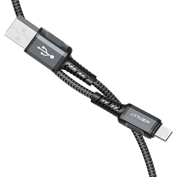 Кабель MFi ACEFAST C1-02 USB to Lightning Cable (Gray) - 4