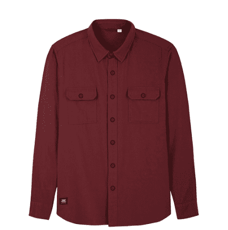 Рубашка с длинным рукавом Mitownlife Tooling Cotton Plain Shirt (Red/Красный) 