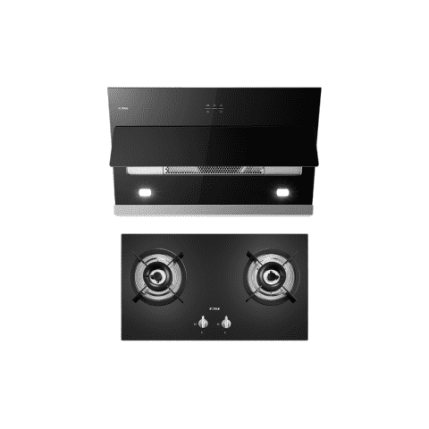 Умная вытяжка и газовая плита Fotile Instant Breathing Cube Smoke Cooker Set JQC5+GT1BE(Black - 1