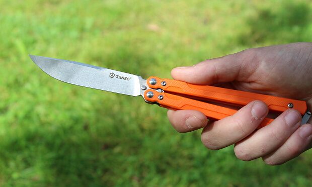 Нож-бабочка Ganzo G766-OR, оранжевый - 13